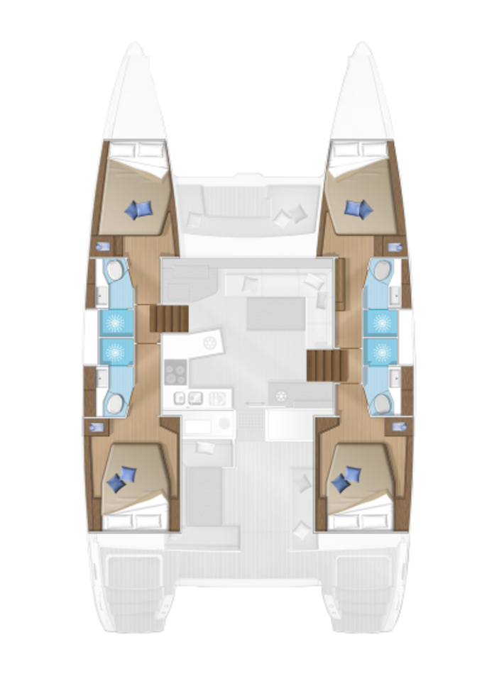 Verhuur Catamaran Lagoon met vaarbewijs