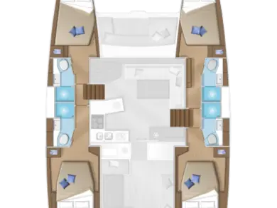 Verhuur Catamaran Lagoon met vaarbewijs