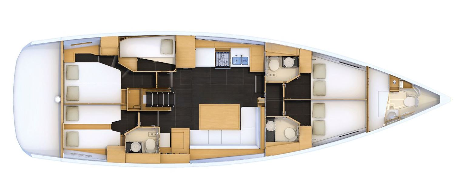 Huur een Jeanneau Jeanneau 54 in Piso Livadi