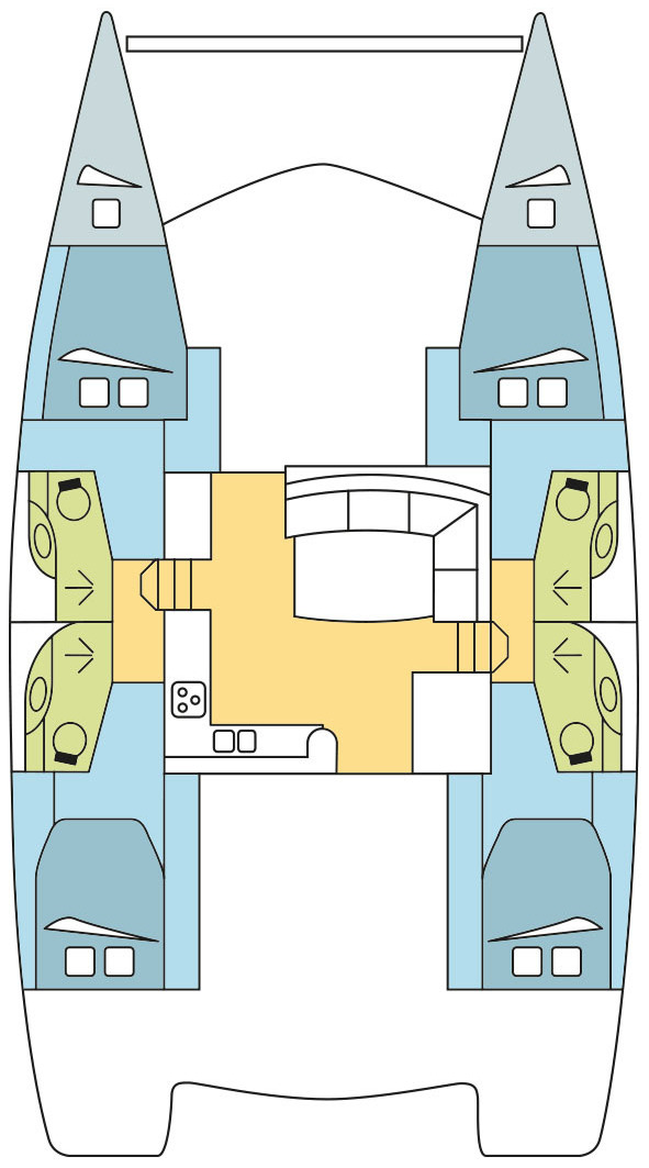 Bootverhuur Leopard Catamarans / Robertson & Caine Leopard 44 - 4 + 2 cab. in Tribunj via SamBoat