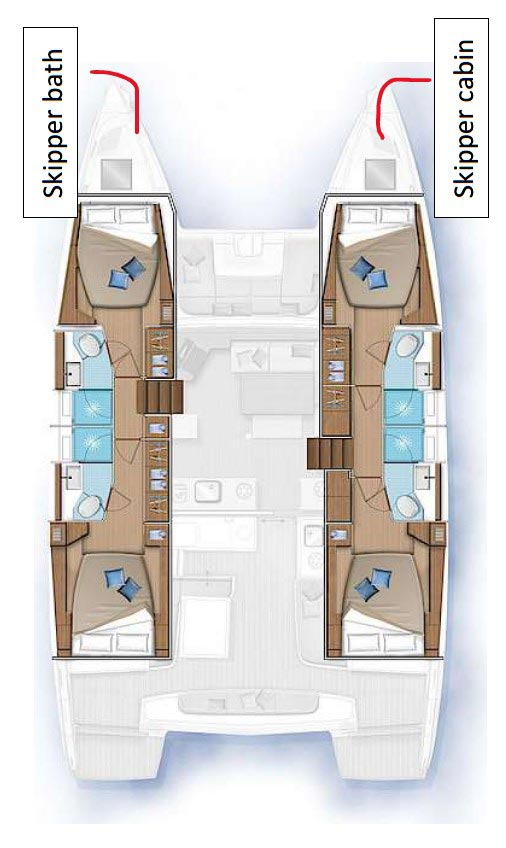 Verhuur Catamaran Lagoon met vaarbewijs
