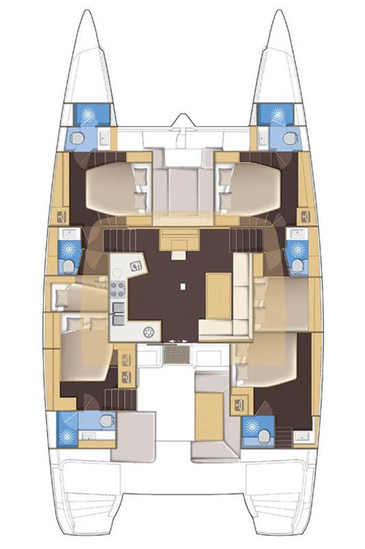 Verhuur Catamaran Lagoon met vaarbewijs