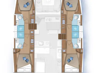Huur Catamaran met of zonder schipper Lagoon in Gouviá