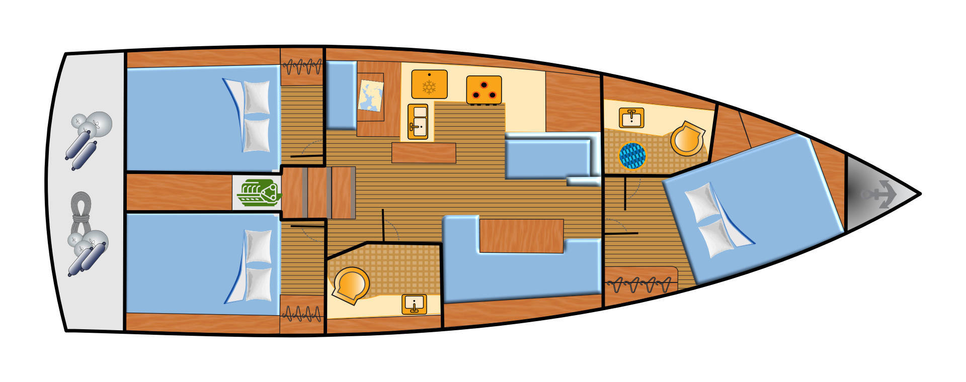Verhuur Zeilboot in Punat - Jeanneau Sun Odyssey 410