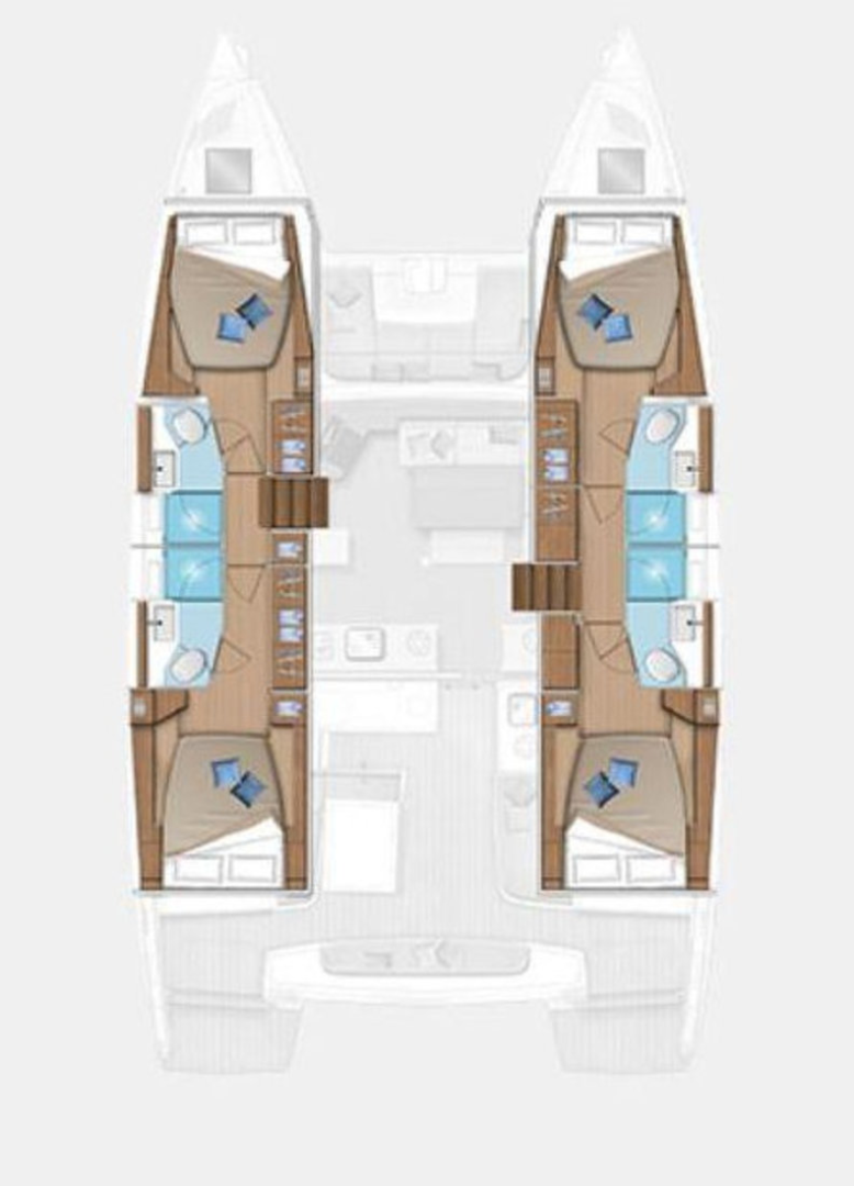 Verhuur Catamaran Lagoon met vaarbewijs