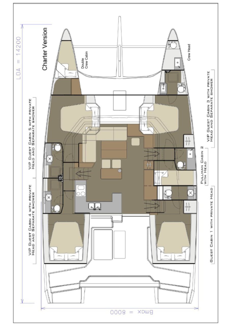 Verhuur Catamaran in Primošten - Dufour Dufour Catamarans 48 Sail