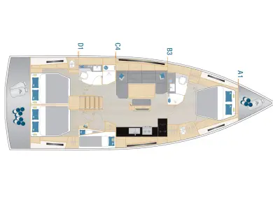 Verhuur Zeilboot Hanse met vaarbewijs