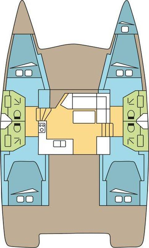 Verhuur Catamaran Fountaine Pajot met vaarbewijs