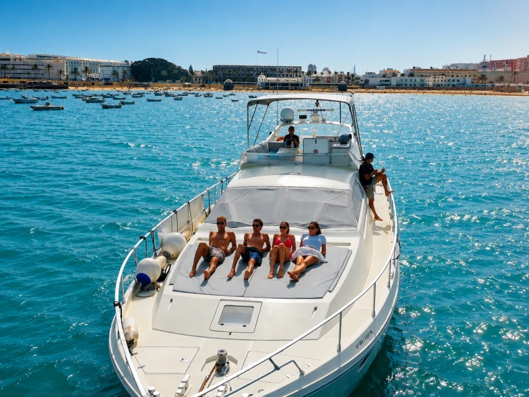 Huur Motorboot met of zonder schipper Ferretti in Cádiz
