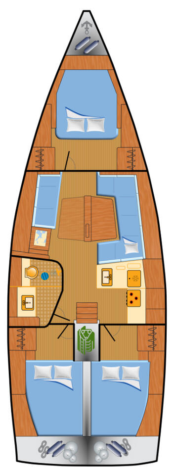 Verhuur Zeilboot in Punat - Hanse Hanse 418