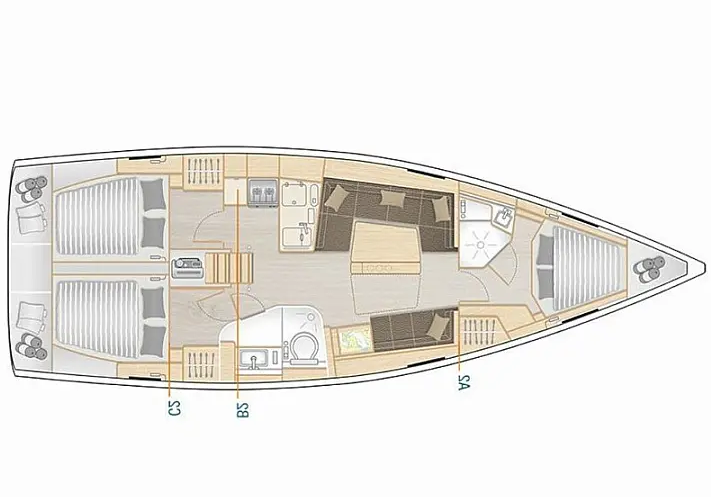 Bootverhuur Lávrio goedkoop Hanse 418