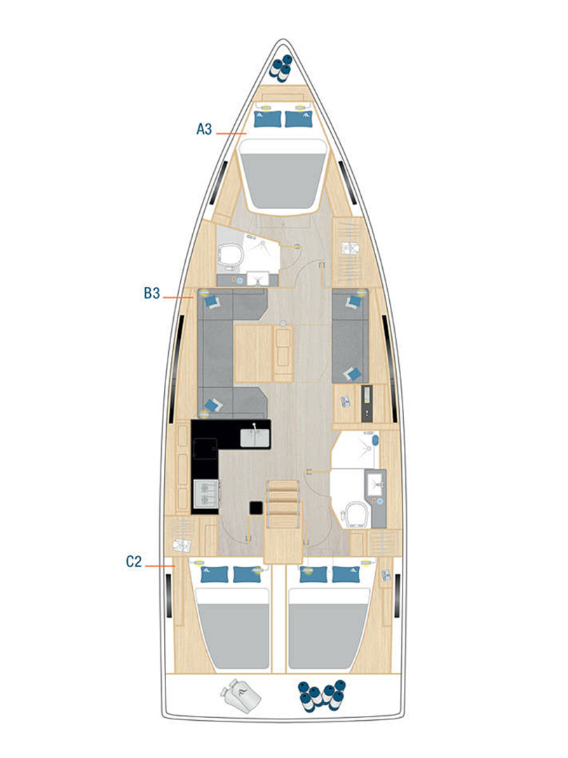 Verhuur Zeilboot in Sukošan - Hanse Hanse 410