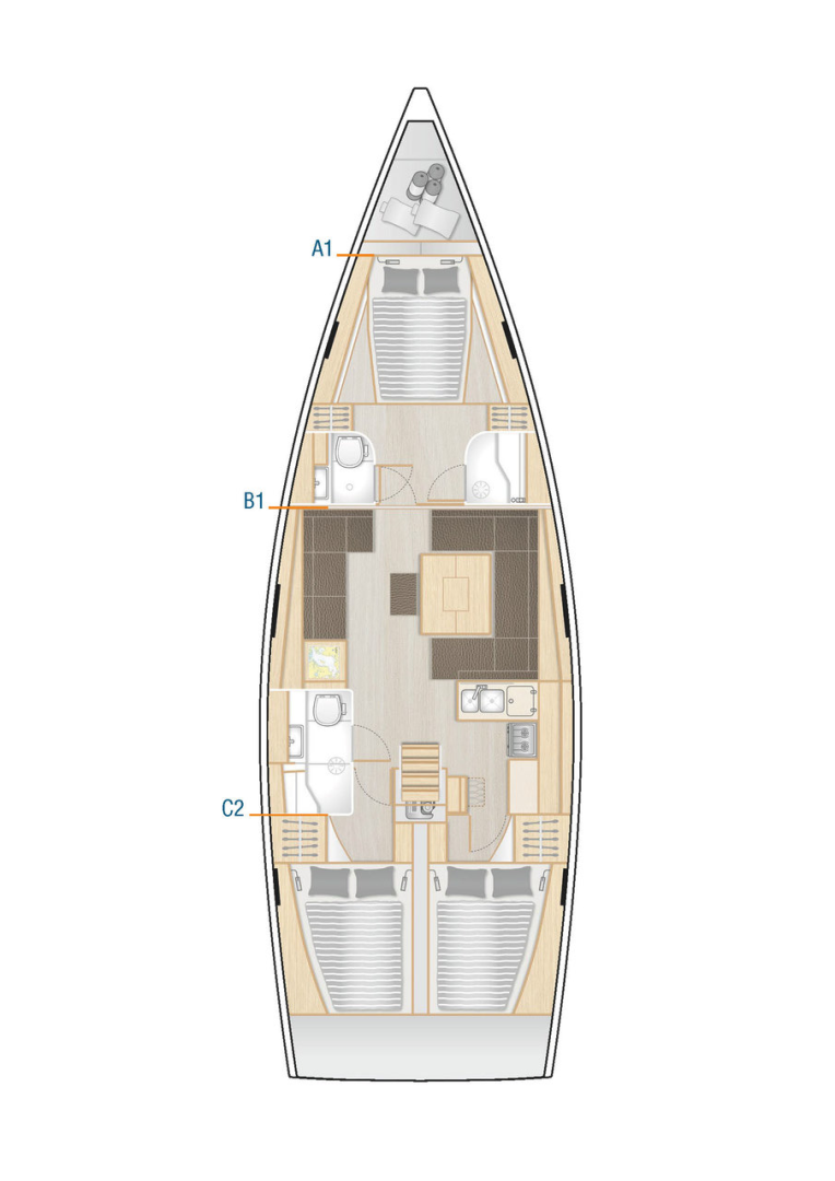 Bootverhuur Sukošan goedkoop Hanse 458
