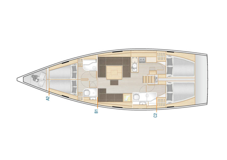 Bootverhuur Biograd na Moru goedkoop Hanse 458