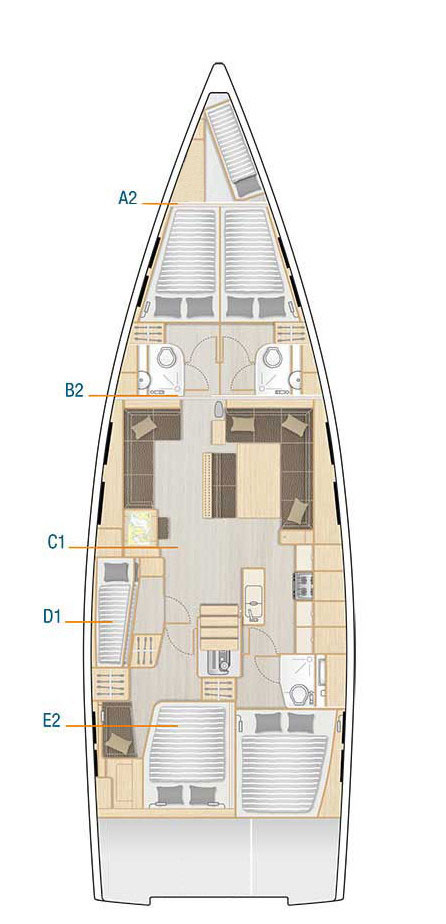 Huur een Hanse Hanse 548 in Kaštela