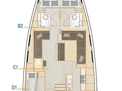 Huur een Hanse Hanse 548 in Kaštela