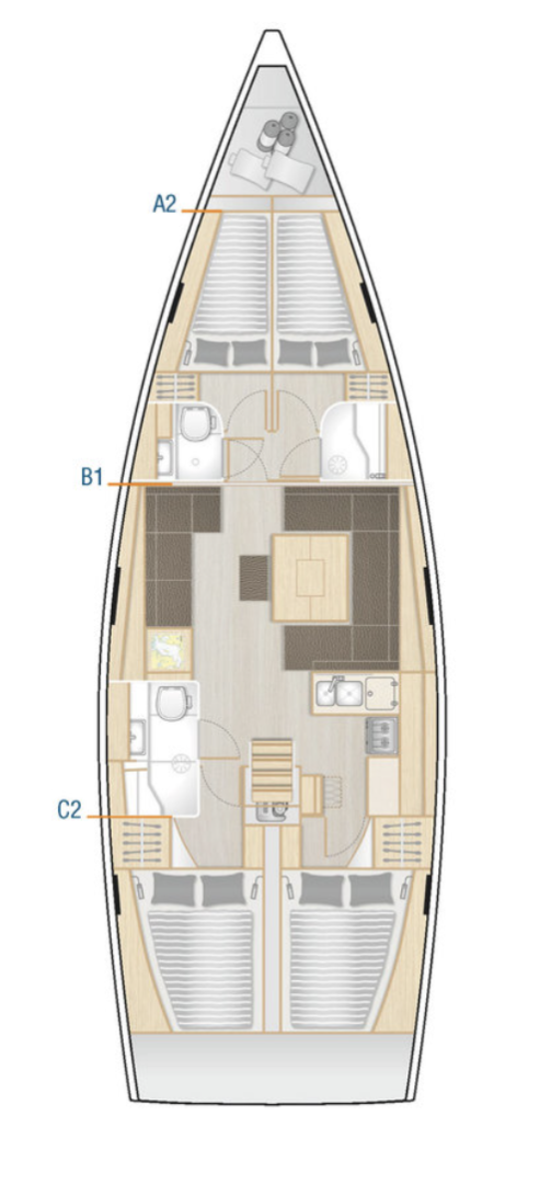 Verhuur Zeilboot Hanse met vaarbewijs