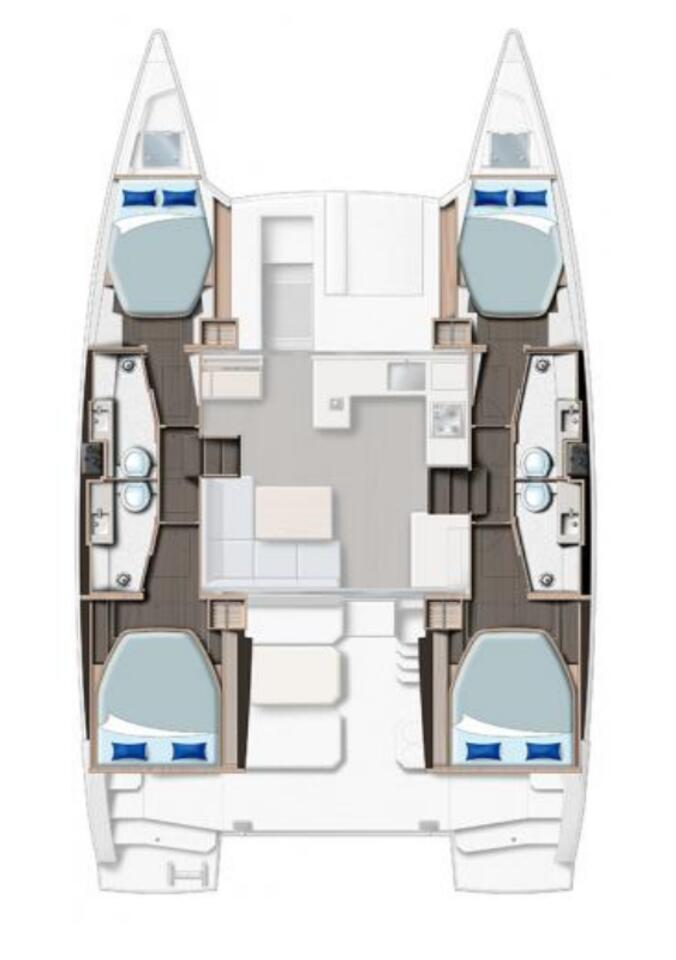 Huur een Leopard Catamarans / Robertson & Caine Leopard 42 - 4 cab. in Cannigione