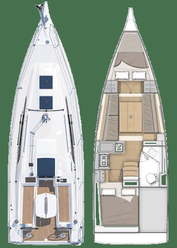 Verhuur Zeilboot in Ajaccio - Bénéteau Oceanis 30.1