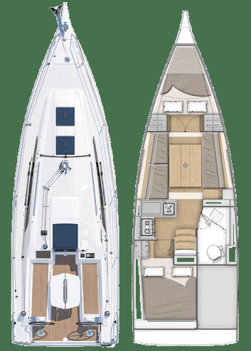 Verhuur Zeilboot in Ajaccio - Bénéteau Oceanis 30.1