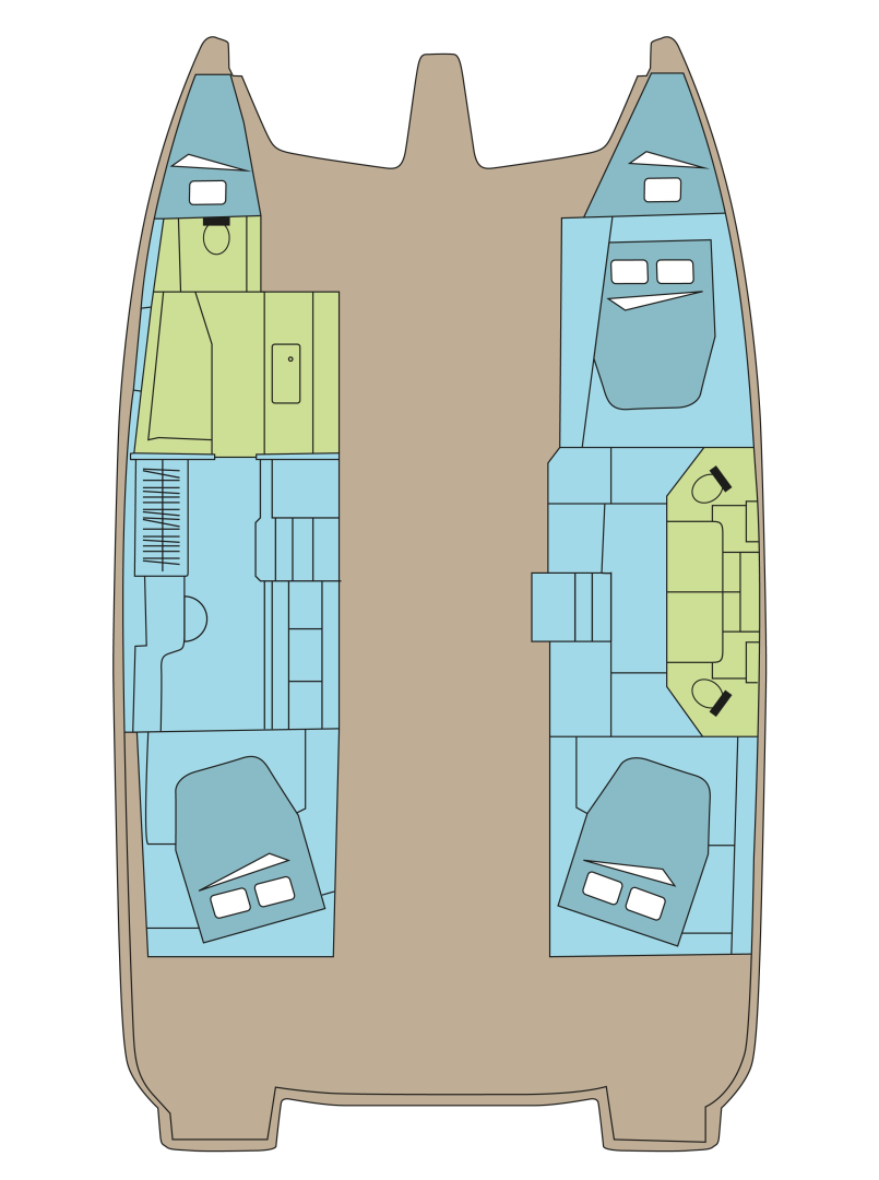 Verhuur Catamaran in Nassau - Fountaine Pajot Fountaine Pajot FP 44 Maestro - 3 + 2 cab.