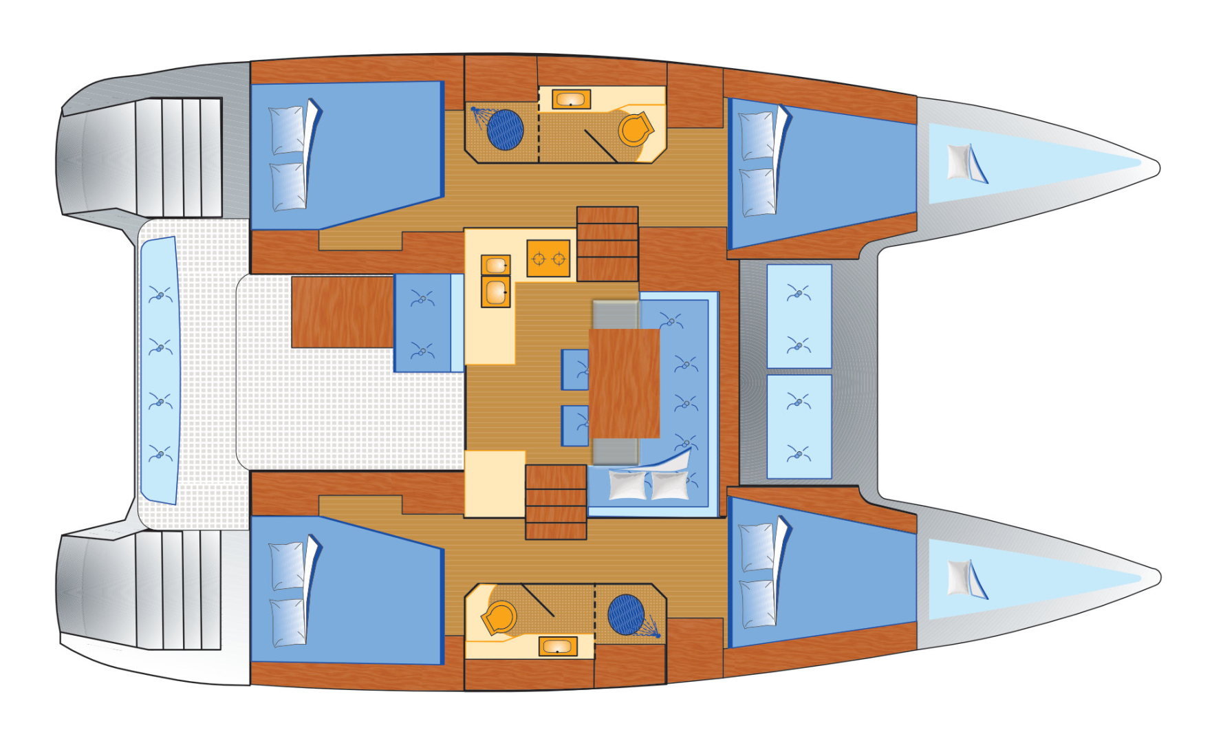Verhuur Catamaran Lagoon met vaarbewijs