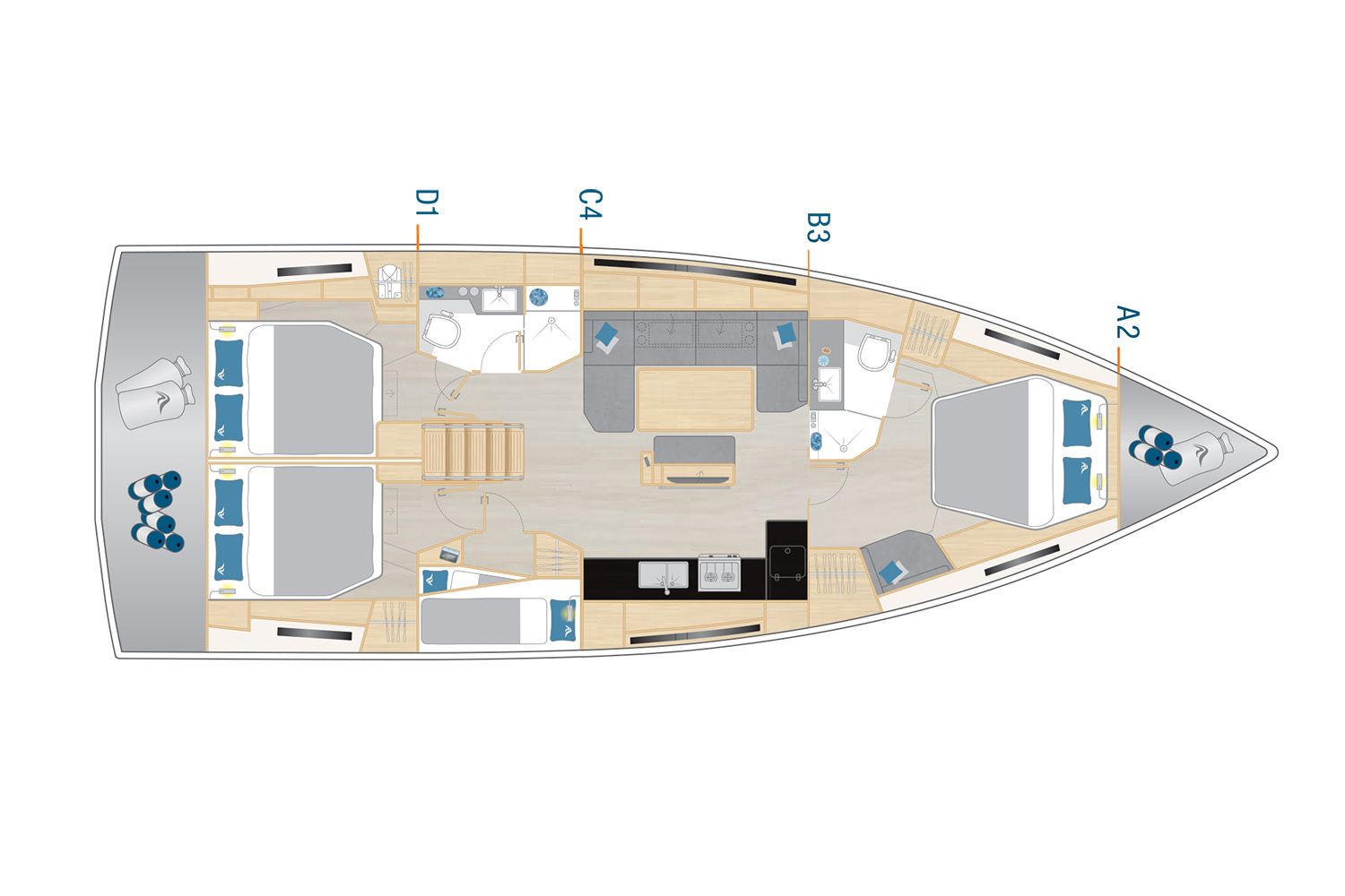 Bootverhuur Hanse Hanse 460 in Kaštela via SamBoat