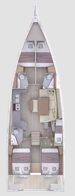 Bootverhuur Split goedkoop Oceanis 47 - 5 cab.