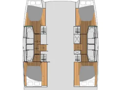 Verhuur Catamaran in Trogir - Fountaine Pajot Elba 45