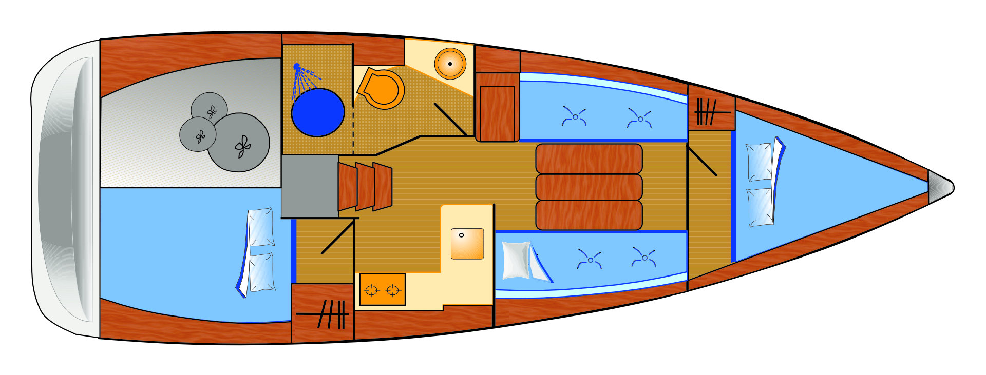 Bootverhuur Jeanneau Sun Odyssey 349 in Biograd na Moru via SamBoat