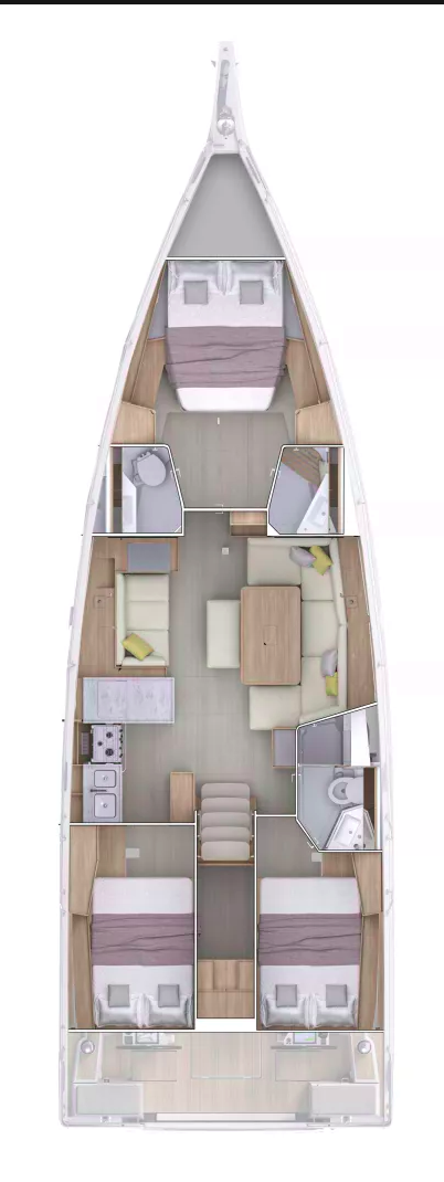 Bénéteau Oceanis 47 - 3 cab. te huur van particulier of professional in Trogir