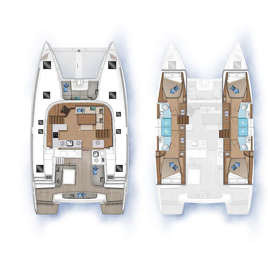 Verhuur Catamaran in Trogir - Lagoon Lagoon 46
