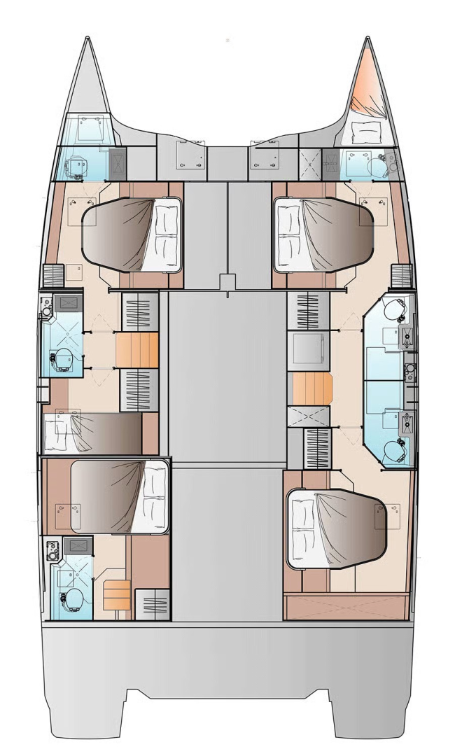 Verhuur Catamaran in Frenchtown - Fountaine Pajot Fountaine Pajot FP 48 Quintet 5