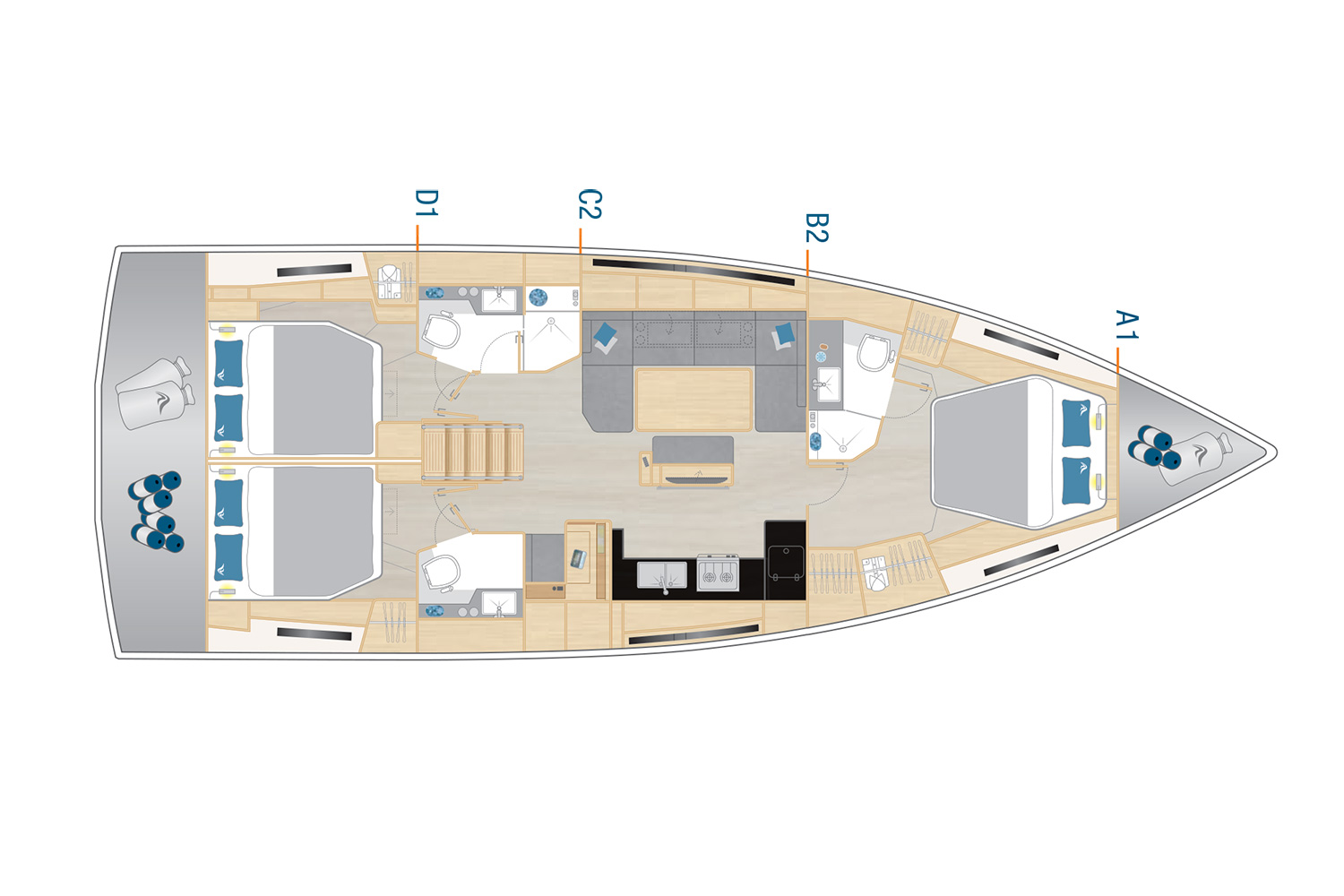 Huur een Hanse Hanse 460 in Seget Donji