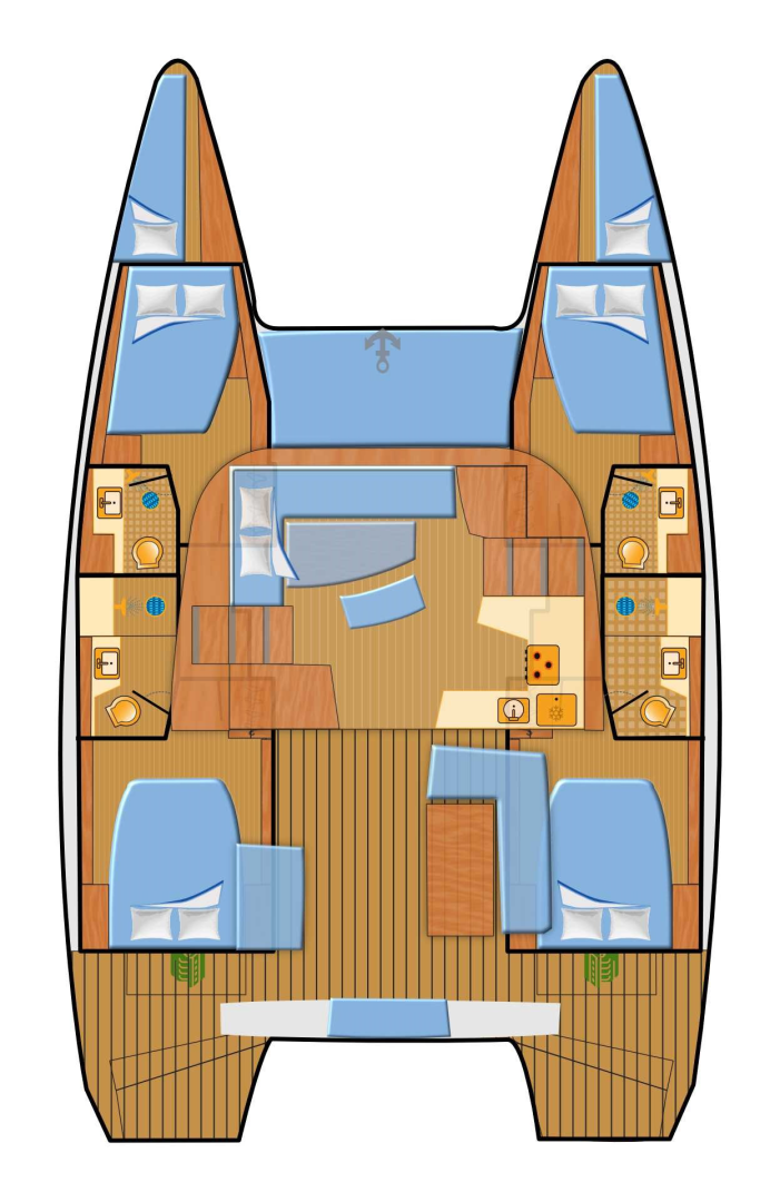 Verhuur Catamaran Lagoon met vaarbewijs