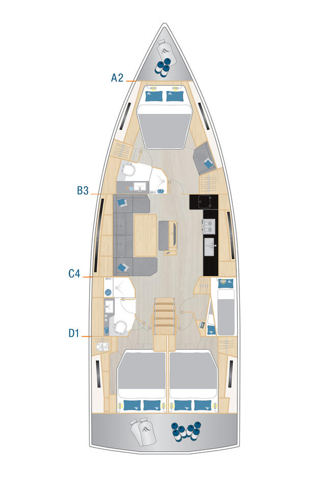 Huur Zeilboot met of zonder schipper Hanse in Göcek