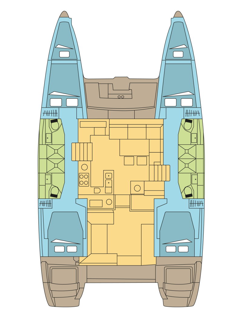 Verhuur Catamaran Lagoon met vaarbewijs