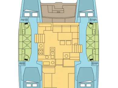 Verhuur Catamaran Lagoon met vaarbewijs