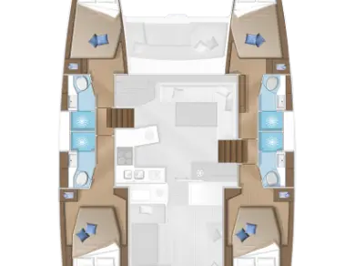 Verhuur Catamaran Lagoon met vaarbewijs