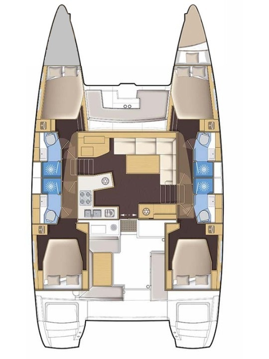 Verhuur Catamaran Lagoon met vaarbewijs