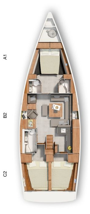 Verhuur Zeilboot Hanse met vaarbewijs