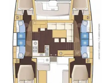 Verhuur Catamaran Lagoon met vaarbewijs
