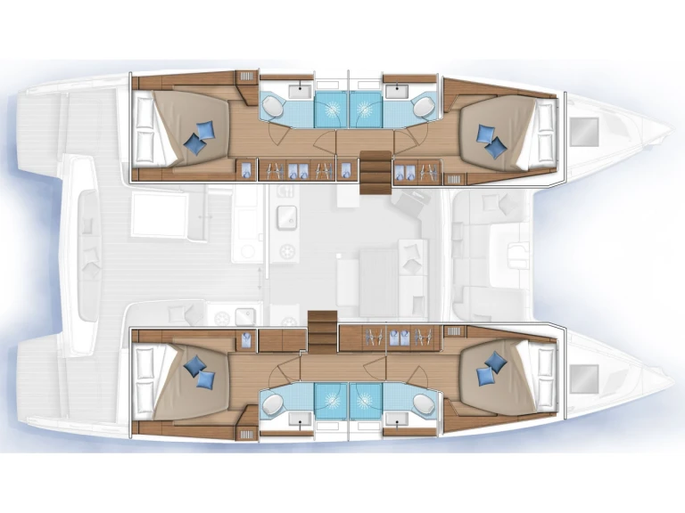 Bootverhuur Ribishi goedkoop Lagoon 46 Luxe A/C