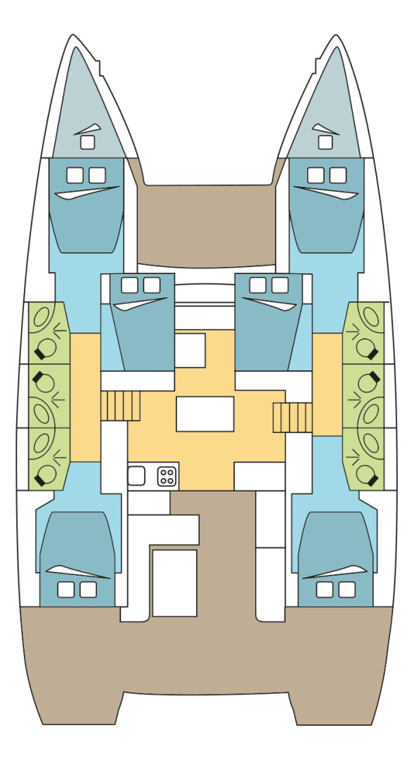 Verhuur Catamaran Lagoon met vaarbewijs