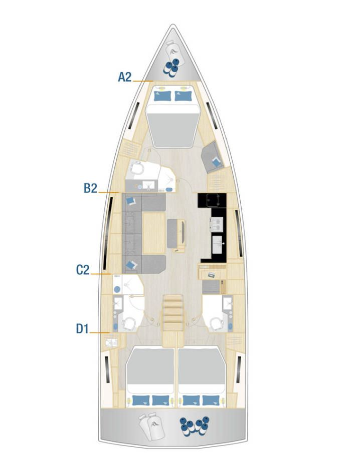 Bootverhuur Seget Donji goedkoop Hanse 460