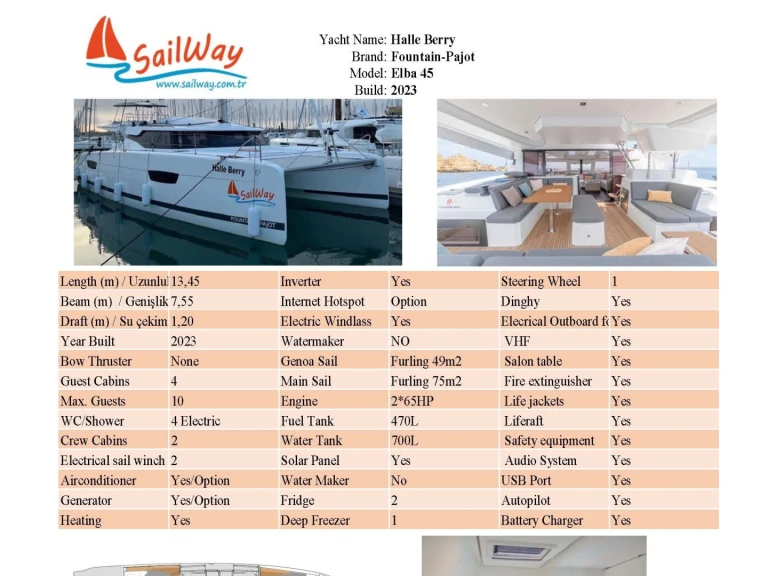 Verhuur Catamaran Fountaine Pajot met vaarbewijs