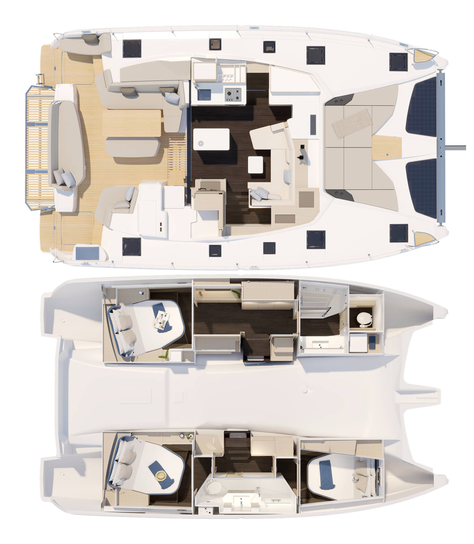Bootverhuur Can Pastilla goedkoop Fountaine Pajot FP 41 Maesto 3 