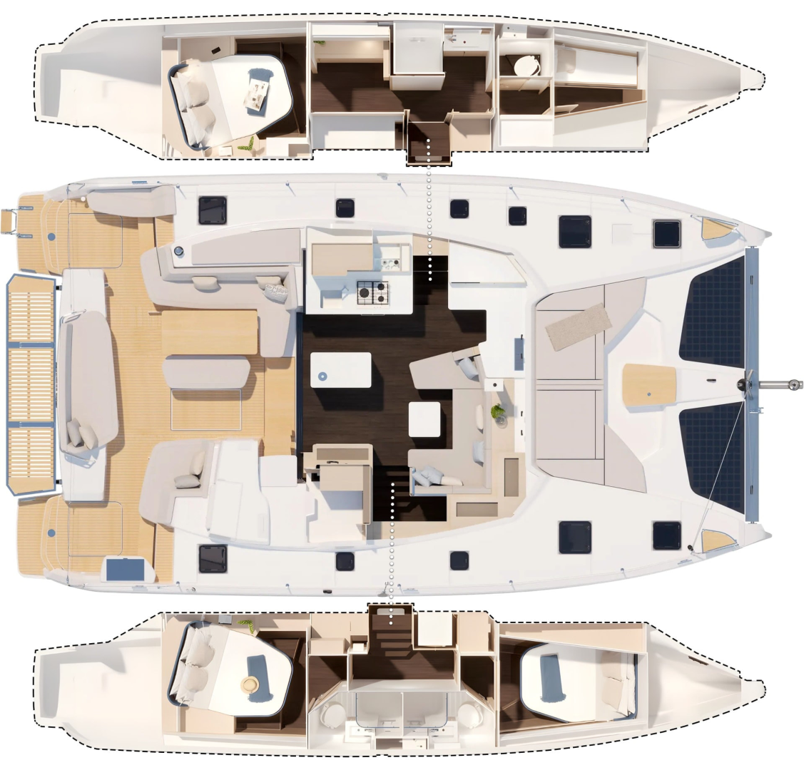 Verhuur Catamaran Fountaine Pajot met vaarbewijs