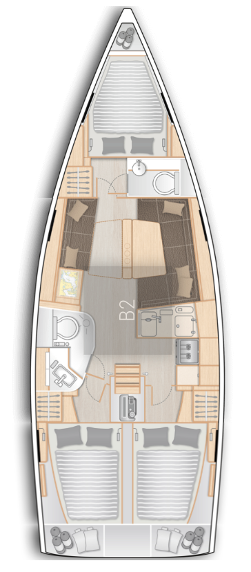 Bootverhuur Flensburg goedkoop Hanse 388