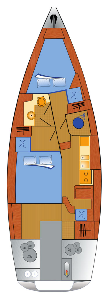 Verhuur Zeilboot Sirius boatyard met vaarbewijs
